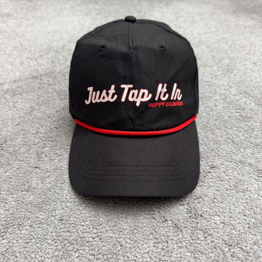 Universal Studios Happy Gilmore Just Tap It In Snapback Golf Hat Cap Mens Black